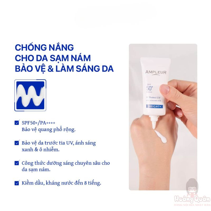 Kem chống nắng Ampleur W Protect UV Bright+ SPF50+/PA++++ 30g giá tốt