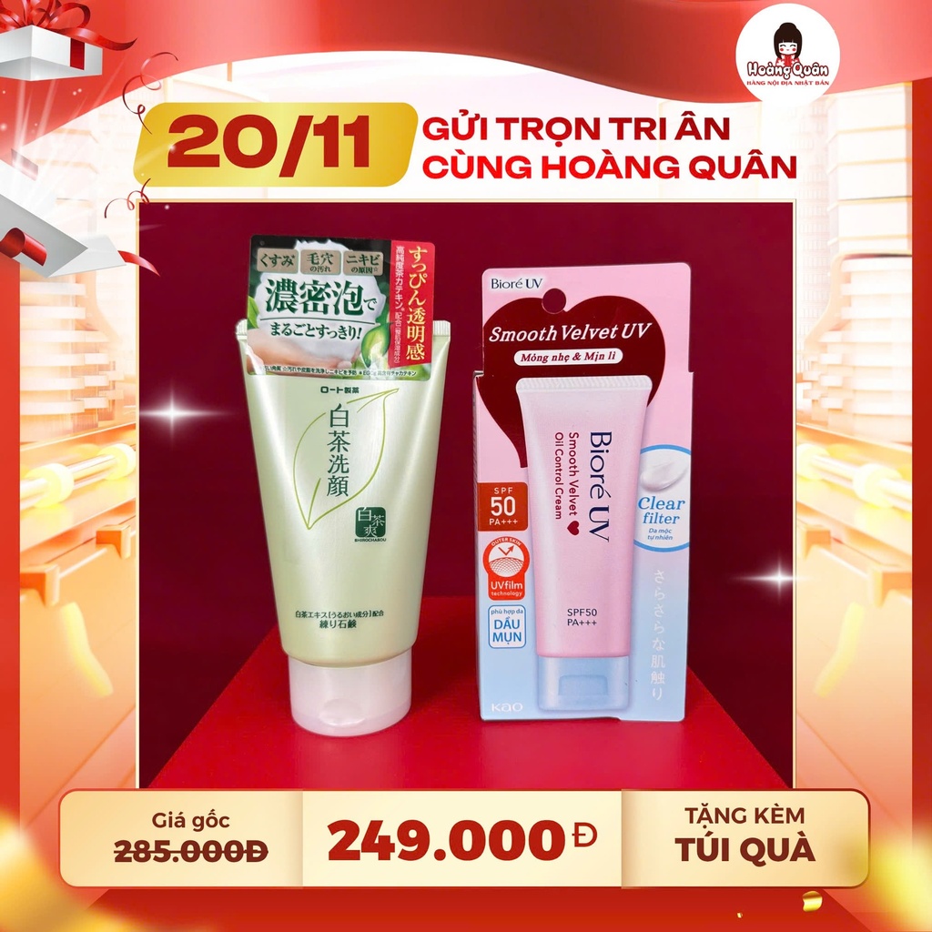 Combo 5 - SRM Trà Xanh + KCN Biore