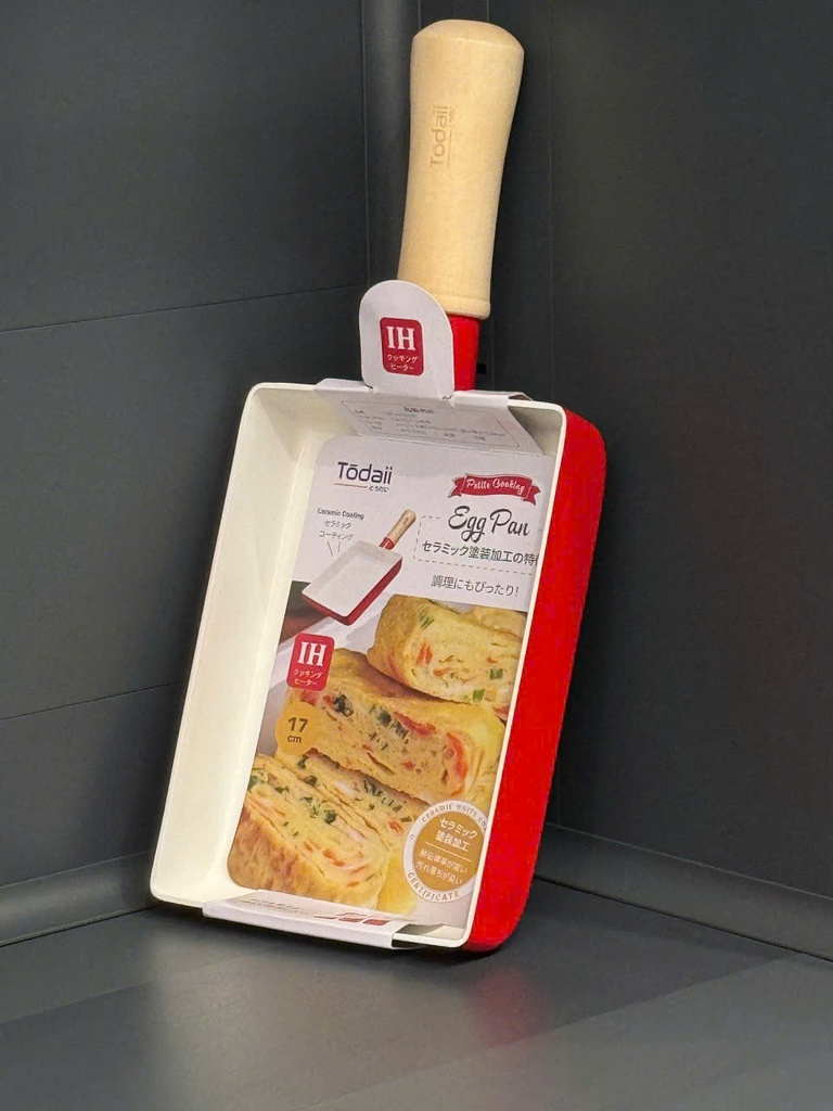 Chảo Chiên Trứng Cuộn Chống Dính Ceramic Todaii, Size 17*12Cm Cán Gỗ