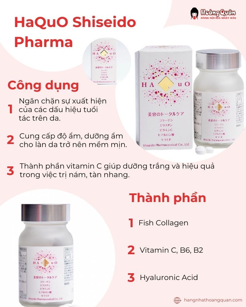 Collagen Nhật Bản HaQuO Shiseido Pharma