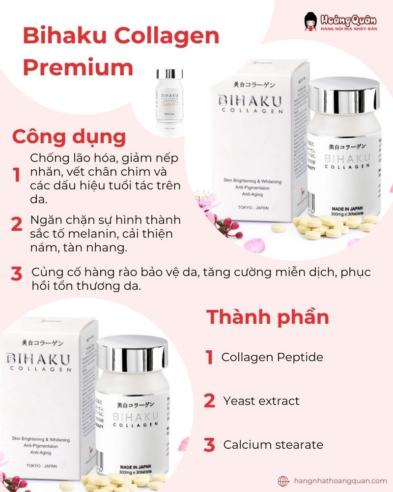 Viên uống Bihaku Collagen Premium