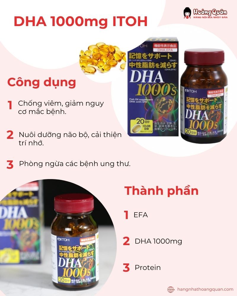 Viên thuốc bổ não nhật DHA 1000mg ITOH