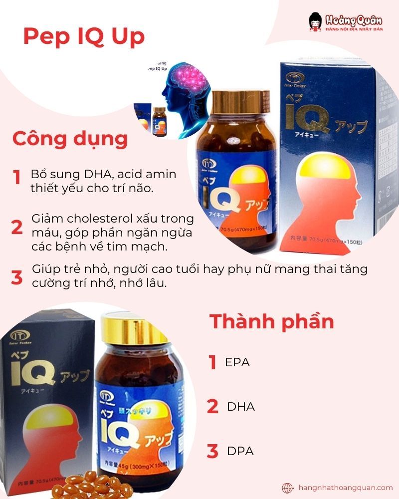 Viên tuần hoàn não Pep IQ Up