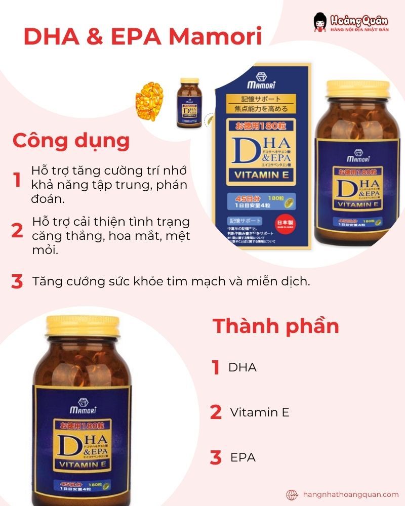 Thuốc bổ não Nhật DHA & EPA Mamori