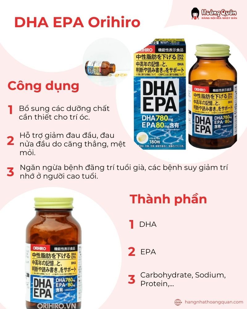 Viên uống bổ não Nhật DHA EPA Orihiro