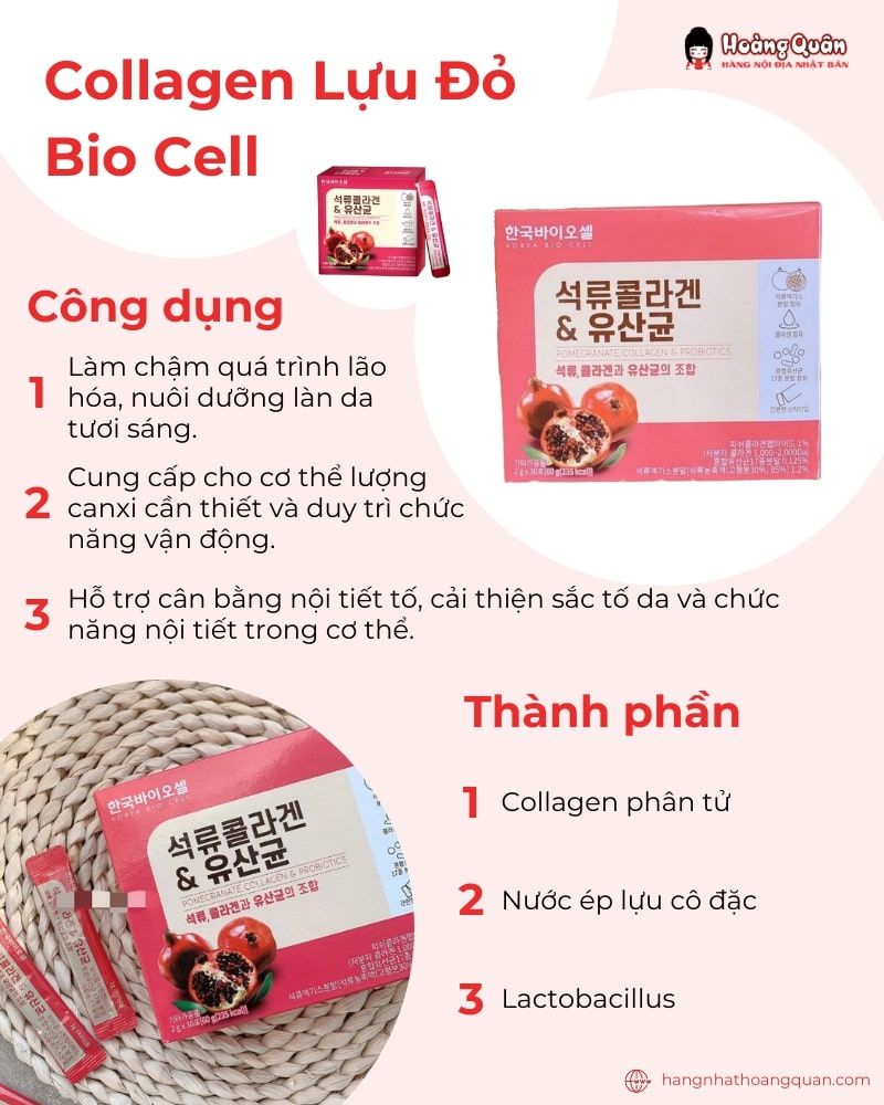 Collagen Lựu Đỏ Bio Cell là một loại thực phẩm chức năng đặc biệt