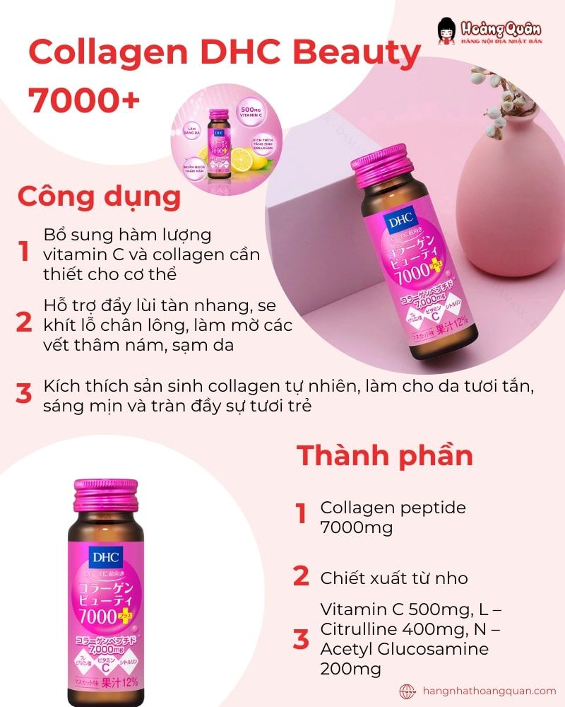 Collagen DHC Beauty 7000 + Dạng Nước