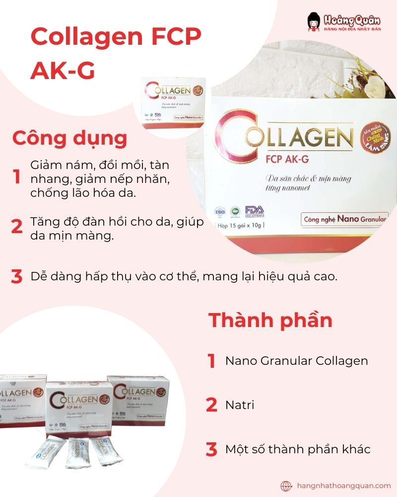 Collagen FCP AK-G - Bột uống chống lão hóa