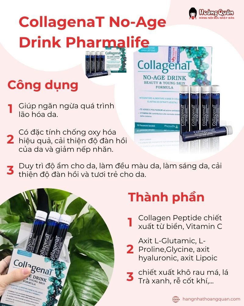 Collagen aT No-Age Drink Pharmalife là giải pháp chăm sóc da hiệu quả