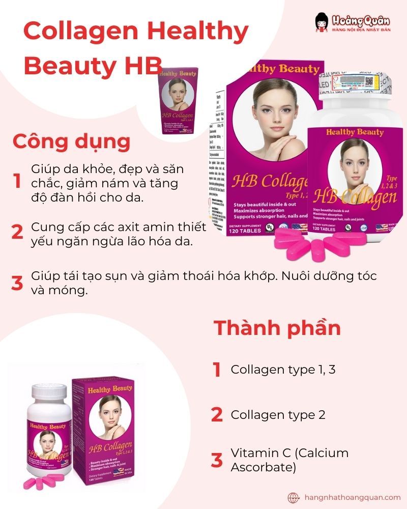 Viên uống Collagen Healthy Beauty HB Collagen