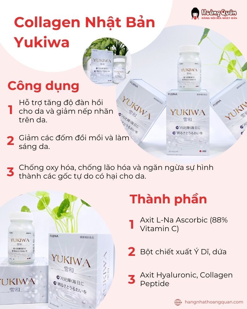 Viên uống Collagen Yukiwa xuất xứ Nhật Bản