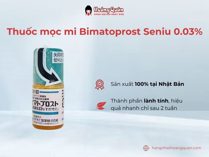 Thuốc mọc mi Bimatoprost Seniu 0.03% 2.5ml