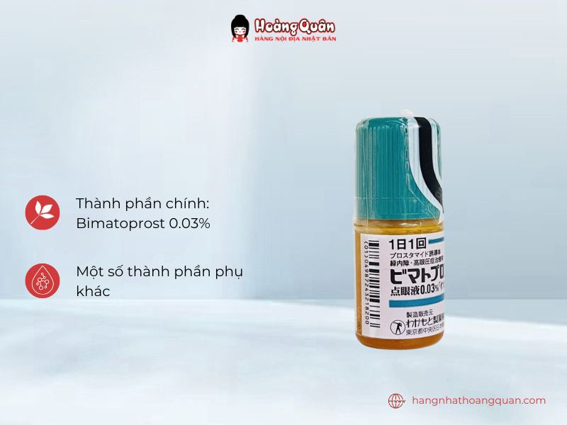 Thành phần thuốc mọc mi Bimatoprost Seniu 0.03% 2.5ml