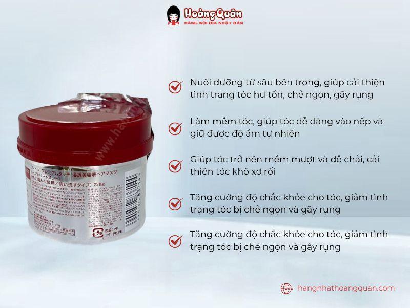 Công dụng kem ủ tóc Fino Shiseido giúp tóc chắc khỏe, bóng mượt