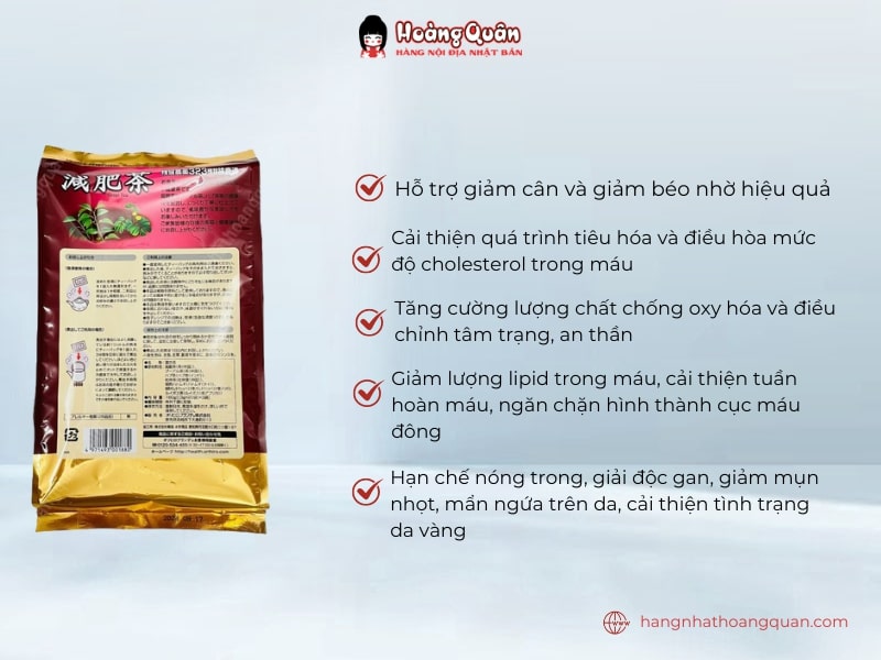 Công dụng trà Genpi giảm mỡ bụng Orihiro