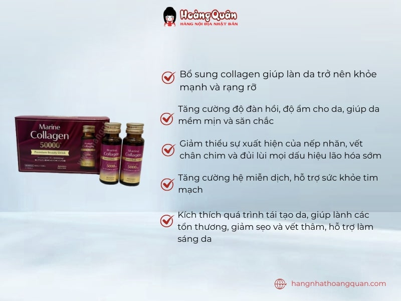 Công dụng nước uống collagen Marine 50000