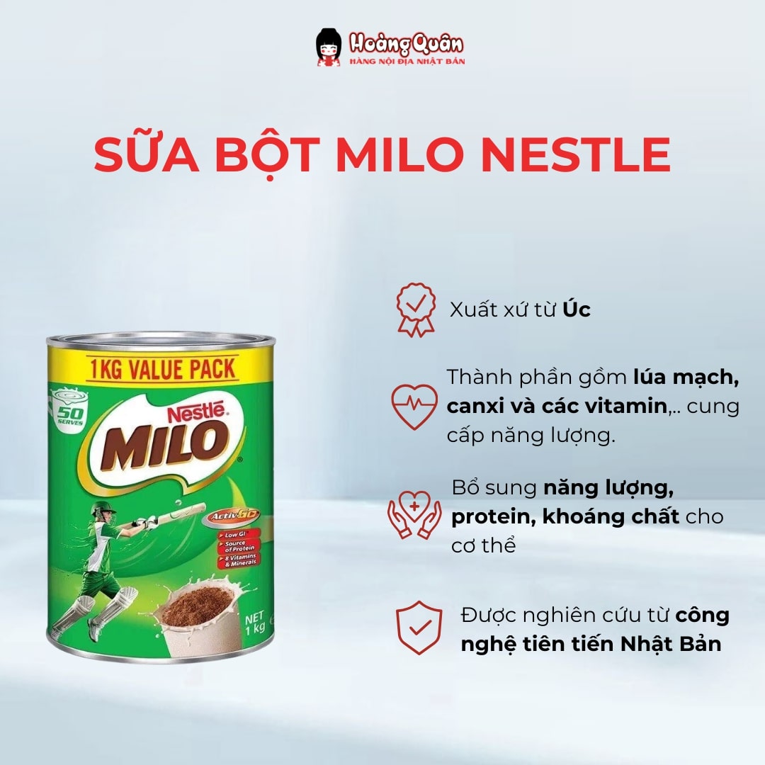 Sữa Bột Milo Nestle 1kg