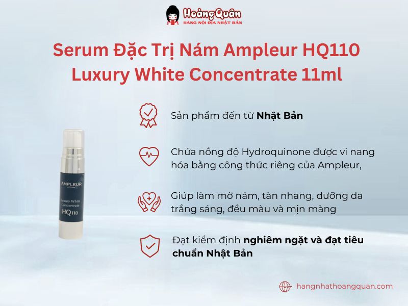 Serum đặc trị nám của thương hiệu dược mỹ phẩm Ampleur nổi tiếng