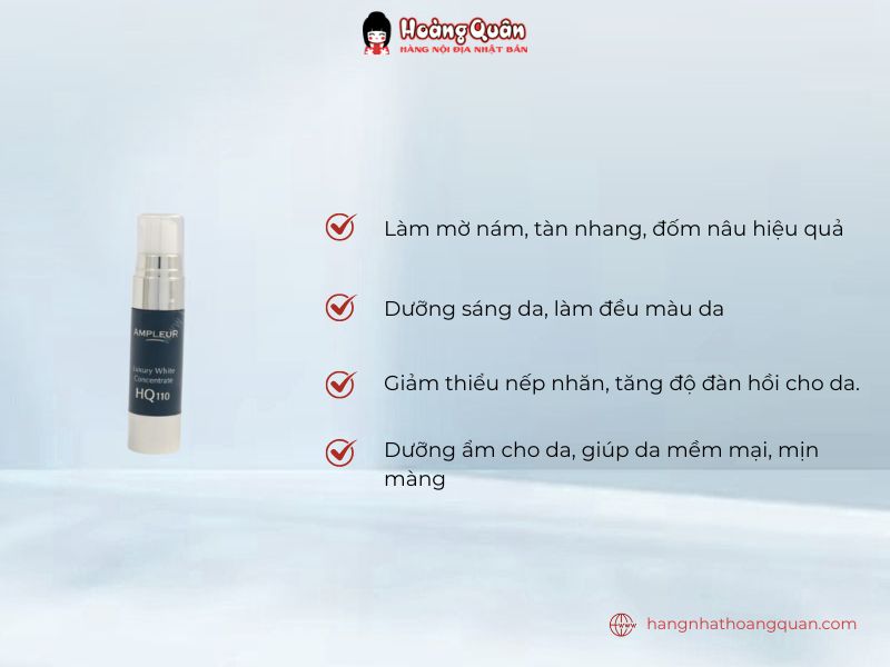 Serum Đặc Trị Nám Ampleur HQ110 cho bạn làm da đẹp, trắng sáng, đều màu