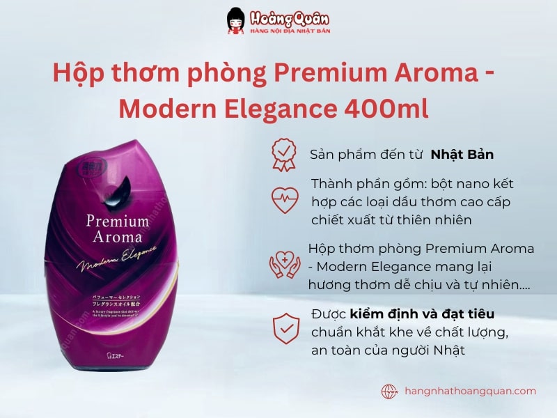 Hộp thơm phòng Premium Aroma - Modern Elegance 400ml