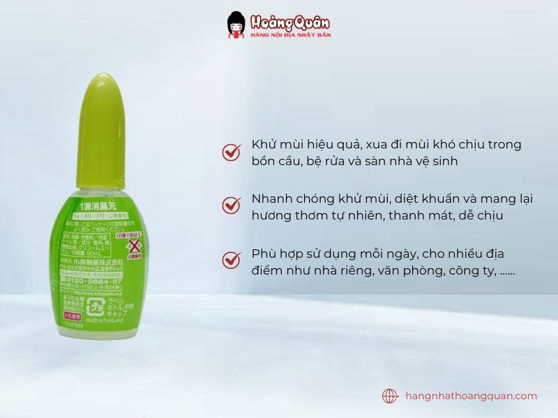 Công dụng dung dịch làm thơm bồn cầu hương bạc hà 20ml