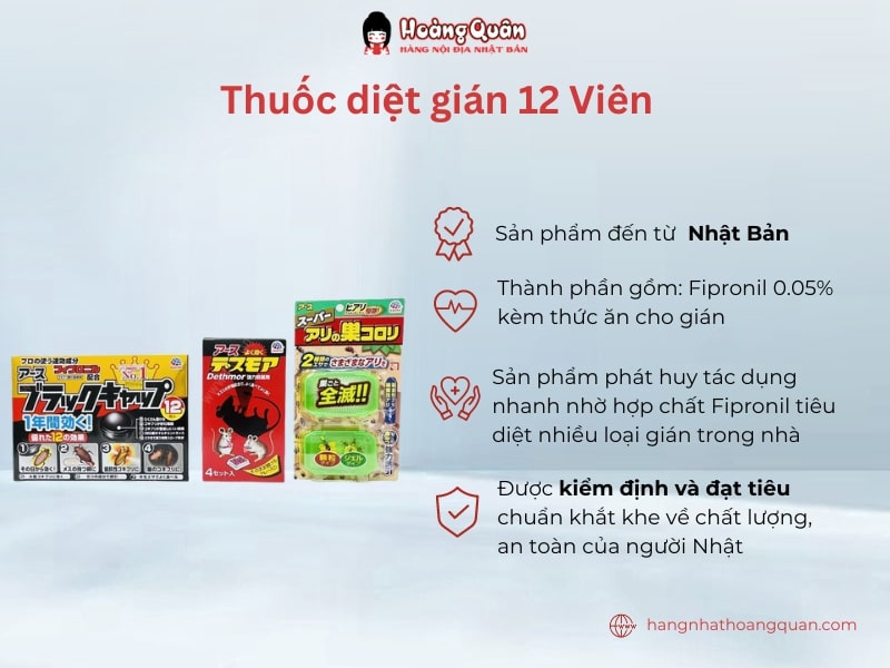 Thuốc diệt gián 12 Viên 