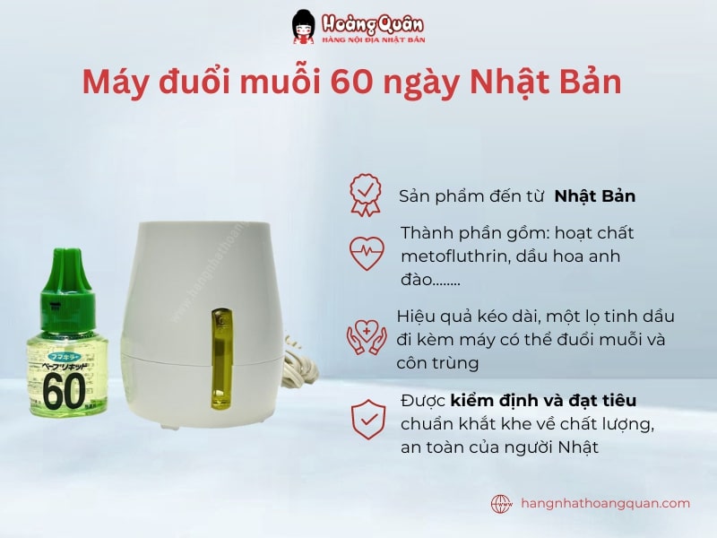  Tinh dầu đuổi muỗi 60 ngày