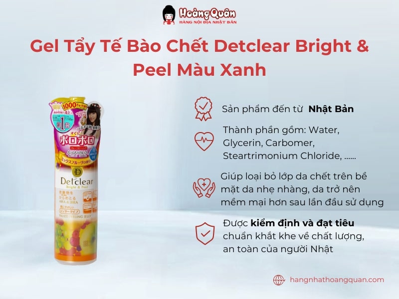 Gel tẩy tế bào chết Detclear Bright & Peel