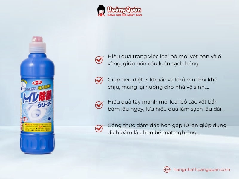 Công dụng chai nước tẩy Toilet 500ml