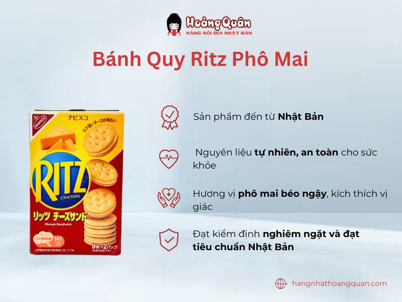 Bánh quy Ritz phô mai thơm ngon, khó cưỡng