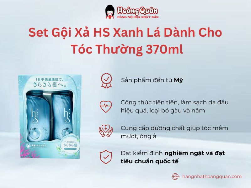 Set Gội Xả HS Xanh Lá