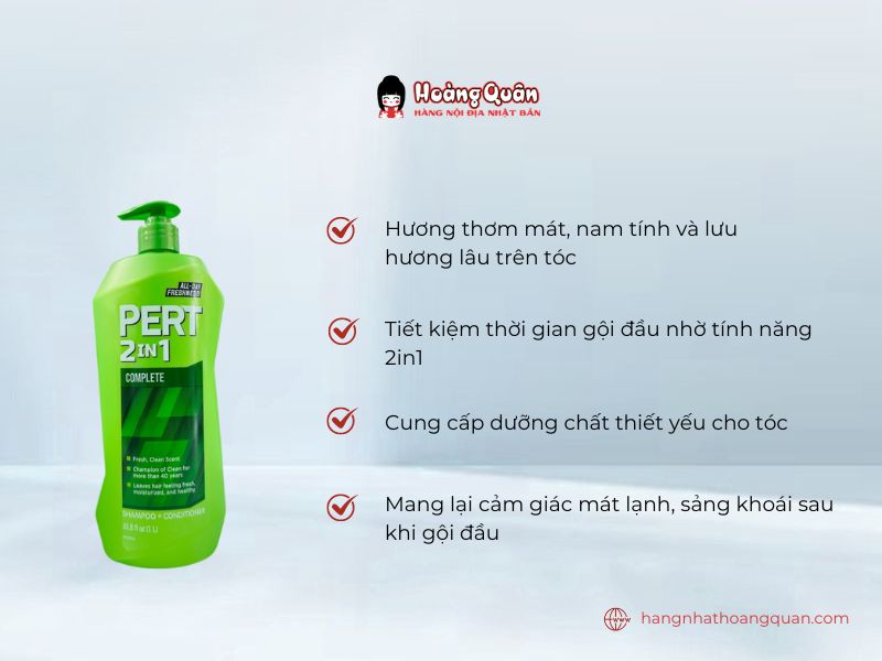 Dầu Gội Xả 2in1 Pert Classic Clean