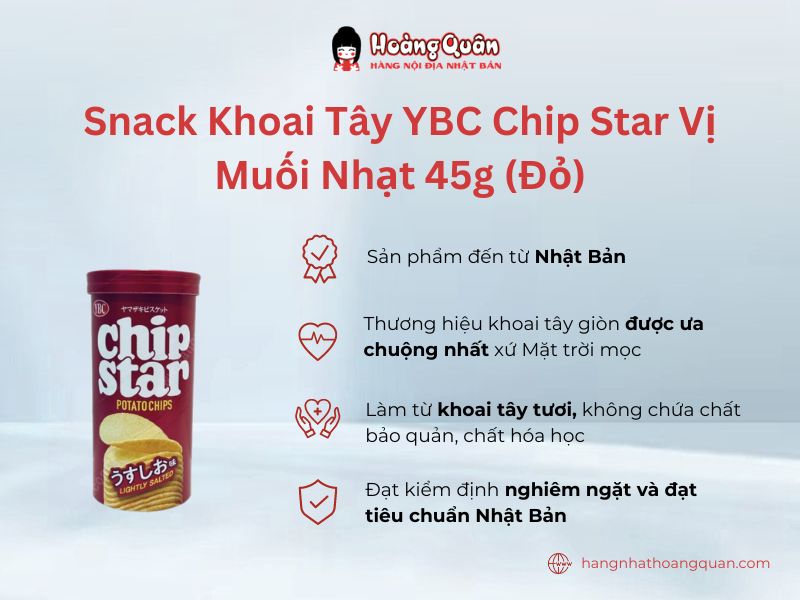 Snack khoai tây của thương hiệu YBC nổi tiếng Nhật Bản