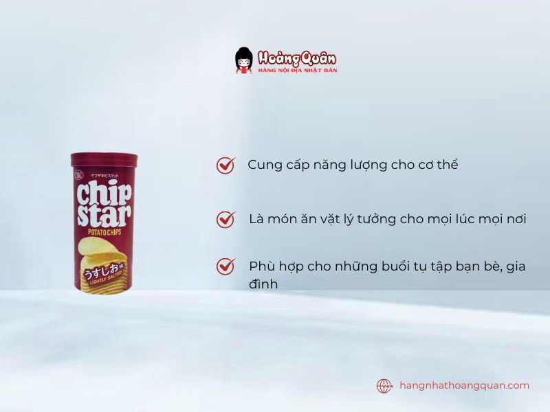 Snack khoai tây YBC Star vị muối nhạt và món ăn vặt lý tưởng