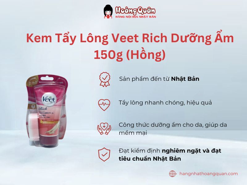 Kem Tẩy Lông Veet Rich Dưỡng Ẩm