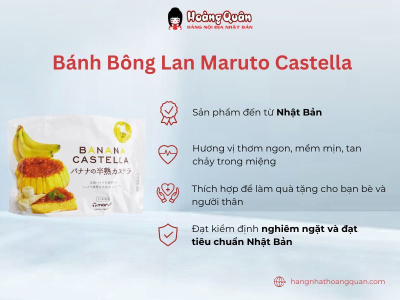 Bánh Bông Lan Maruto Castella sử dụng công thức truyền thống