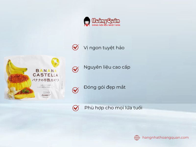 Bánh Bông Lan Maruto Castella có nhiều ưu điểm