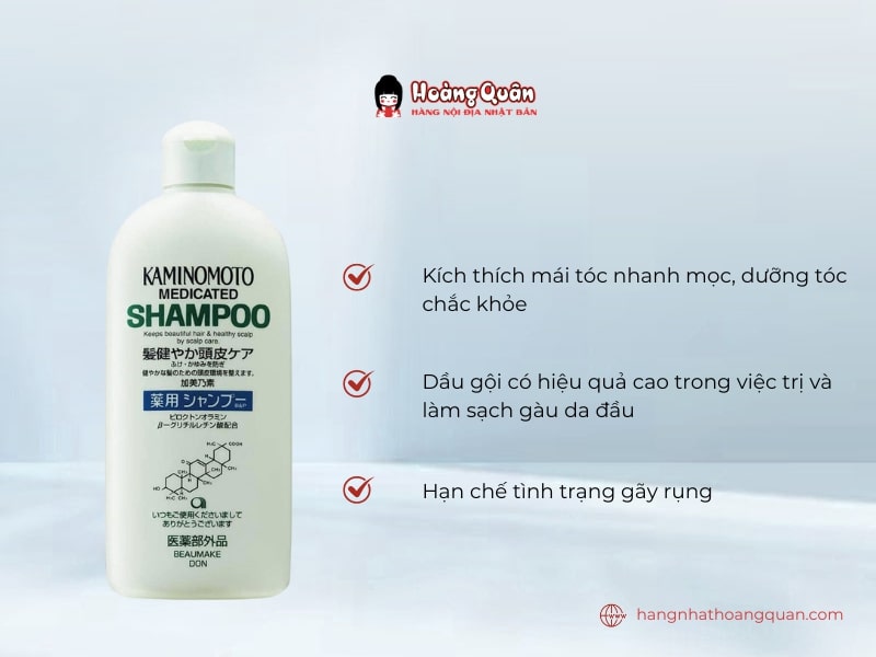 Công dụng Dầu Gội Kích Mọc Tóc Kaminomoto