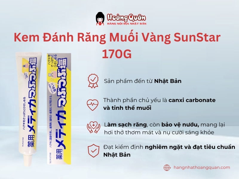 Kem Đánh Răng Muối Vàng SunStar 170G 