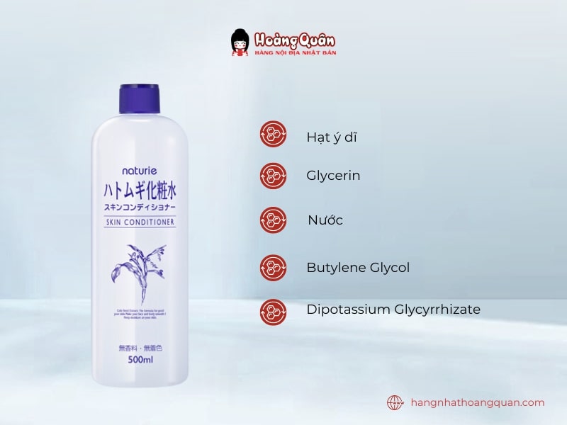 Thành phần Lotion Gạo Naturie 500ml 