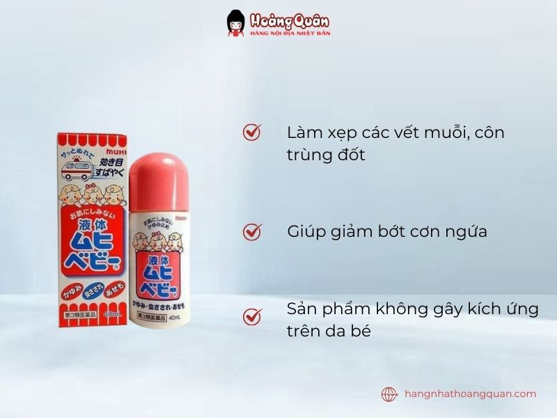 Lăn Muỗi Muhi Bé Sơ Sinh 40ml