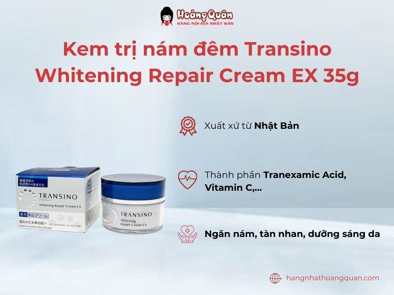 Kem trị nám đêm Transino Whitening Repair Cream EX 35g