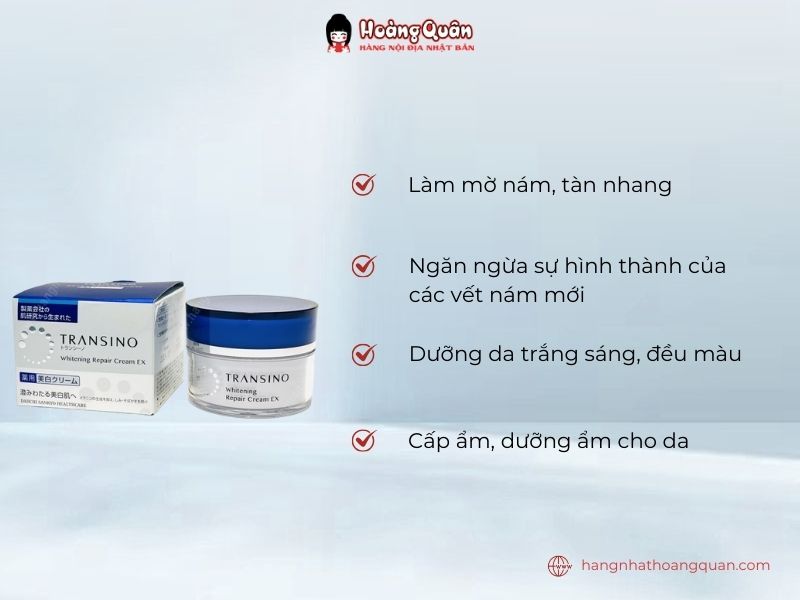 Công dụng Kem trị nám Transino 