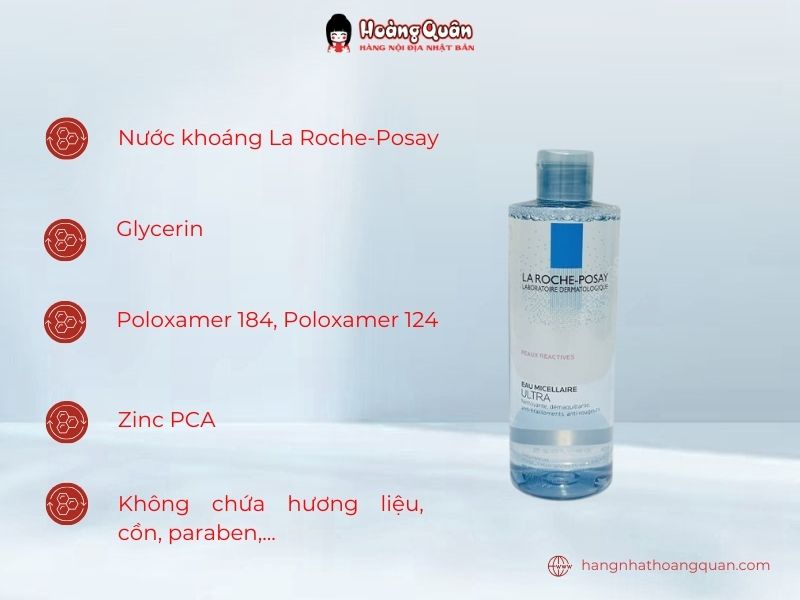 Thành phần Nước tẩy trang La Roche - Posay Peaux Reactive