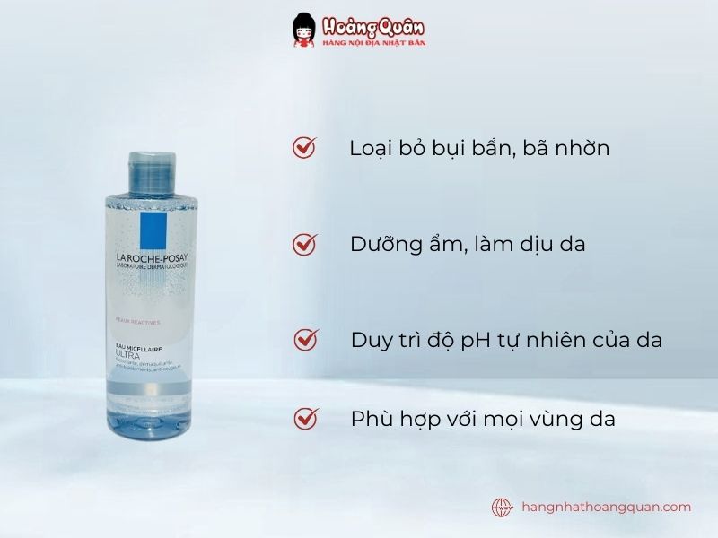 Công dụng Nước tẩy trang La Roche - Posay Peaux Reactive