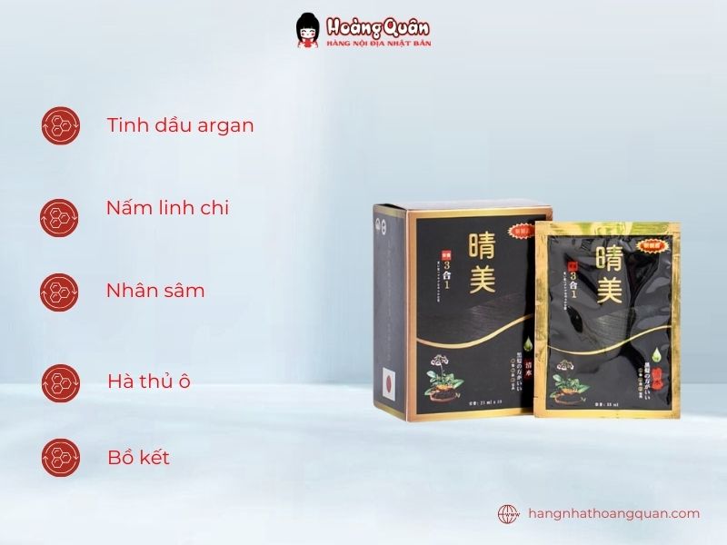 Thành phần dầu gội nhuộm hữu cơ KOMI