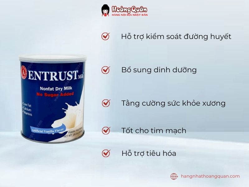 Công dụng Sữa bột Entrust Best Nutrition