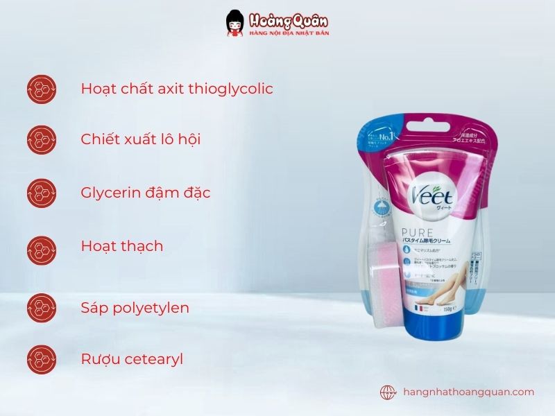 Thành phần kem tẩy lông Veet