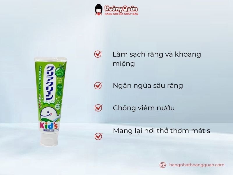 Công dụng kem đánh răng Kao vị dưa lưới