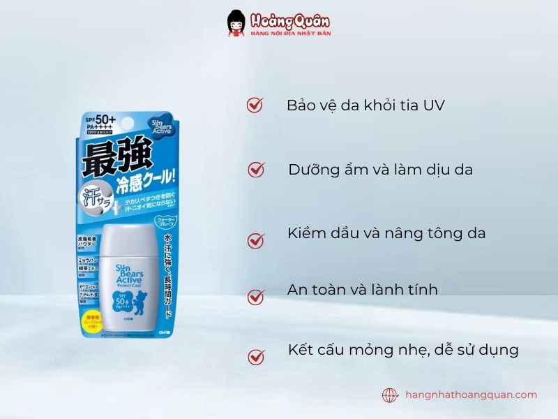 Công dụng kem chống nắng Gấu Omi Sunbear SPF50+